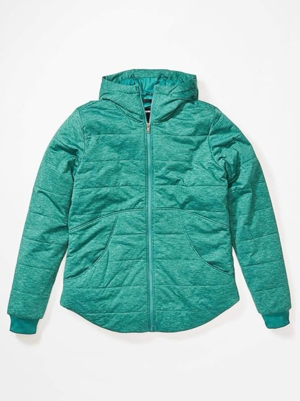 Marmot Women’s Visita Insulated Hoodie Jacket Coat, Green Heather, Medium